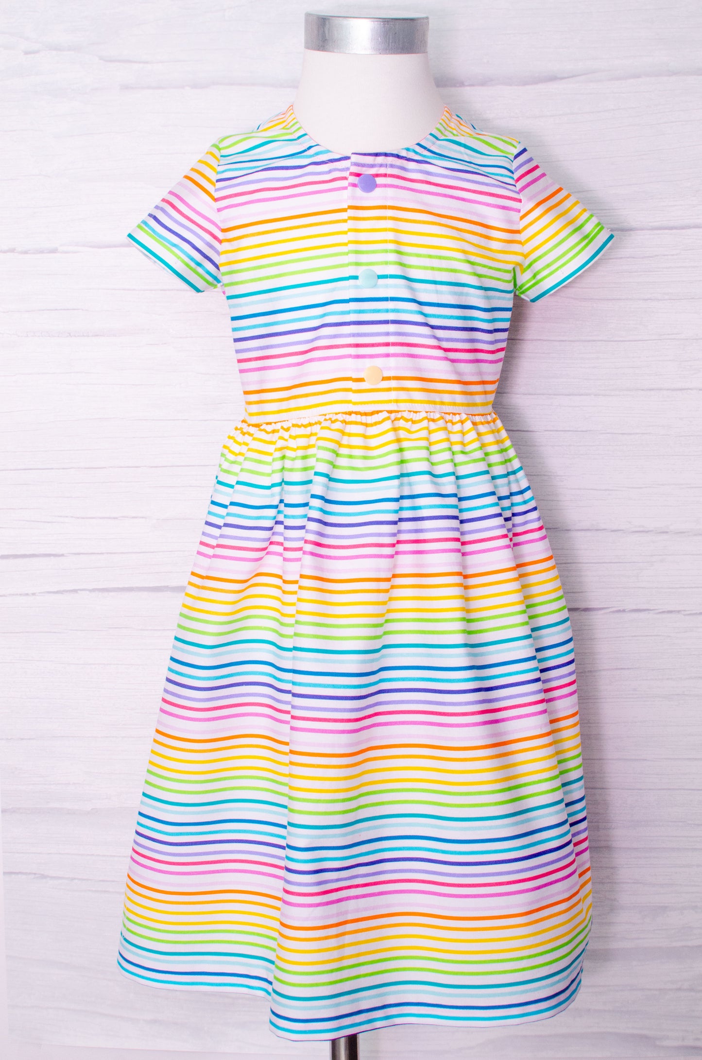 girls dresses, handmade, children's clothing, rainbow  front